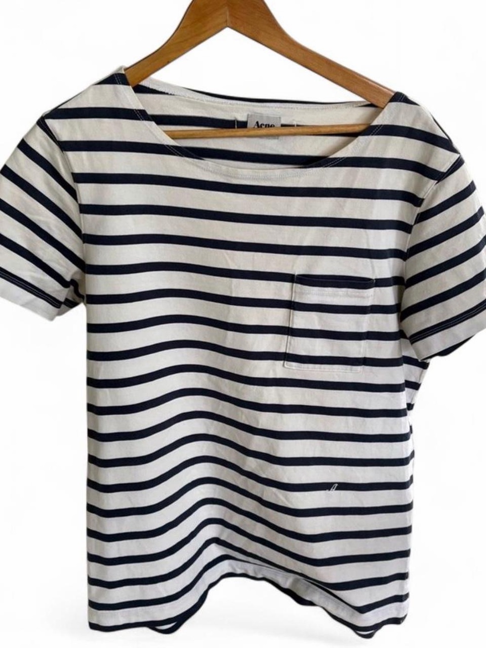 Acne Studios striped short sleeve pocket tee